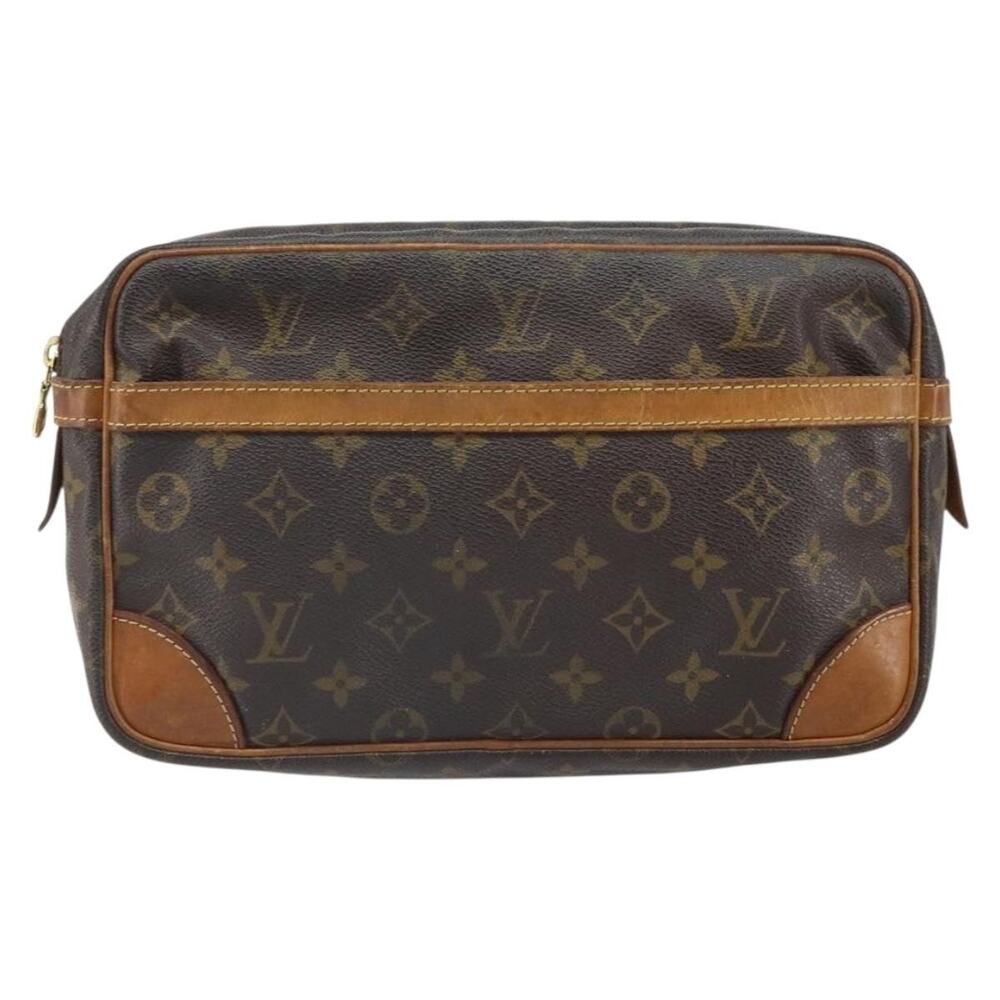 Louis Vuitton Monogram Compiegne 28 Clutch Bag Brown
